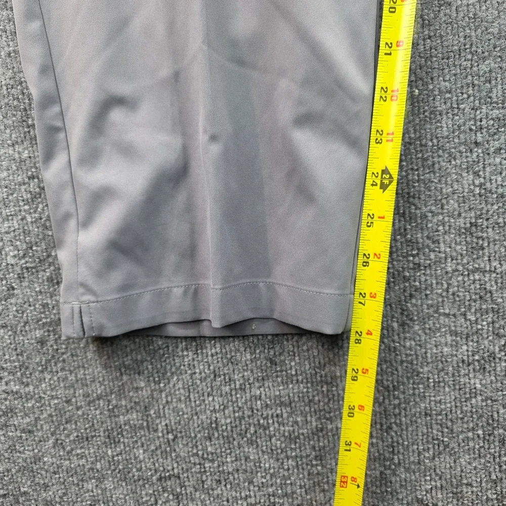 Adidas Mens Golf Pants 40x30 Gray‎ Flat Front Straight Leg Performance Stretch